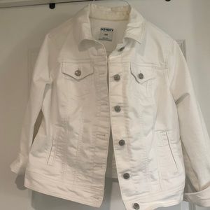 Old Navy Large White Denim Jacket